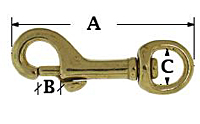 Brass-Swivel-Eye-Bolt-Snap-5079-dimensional